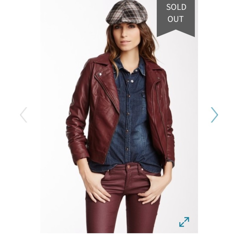 Coffee Shop- Faux Leather Moto Jacket - Picture 2 of 4